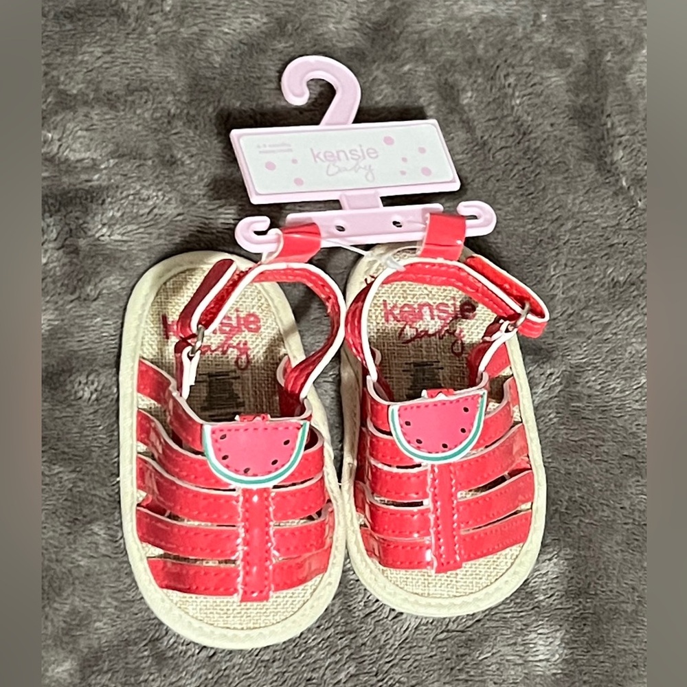 BNWT Kensie Baby Girls Pink Kids Sandals 6 to 9 Months